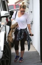 HILARY DUFF Heading to a Gym on West Hollywwod 05/30/2015