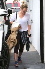 HILARY DUFF Heading to a Gym on West Hollywwod 05/30/2015