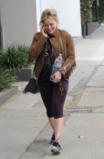 HILARY DUFF in Leggings Out and About in West Hollywood 05/07/2015