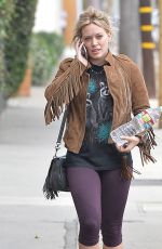 HILARY DUFF in Leggings Out and About in West Hollywood 05/07/2015
