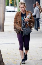 HILARY DUFF in Leggings Out and About in West Hollywood 05/07/2015
