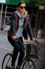 HILARY RHODA Riding a Bike Out in New York 05/26/2015