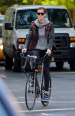 HILARY RHODA Riding a Bike Out in New York 05/26/2015