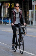 HILARY RHODA Riding a Bike Out in New York 05/26/2015