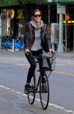 HILARY RHODA Riding a Bike Out in New York 05/26/2015