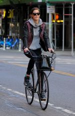 HILARY RHODA Riding a Bike Out in New York 05/26/2015