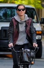 HILARY RHODA Riding a Bike Out in New York 05/26/2015