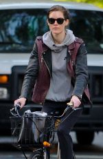 HILARY RHODA Riding a Bike Out in New York 05/26/2015