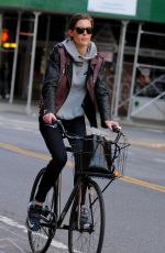 HILARY RHODA Riding a Bike Out in New York 05/26/2015