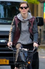 HILARY RHODA Riding a Bike Out in New York 05/26/2015