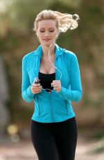 HOLLY MADISON Working Out at a Park in Las Vegas 