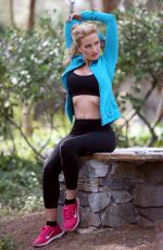 HOLLY MADISON Working Out at a Park in Las Vegas 