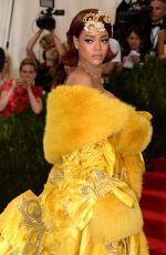 RIHANNA at MET Gala 2015 in New York