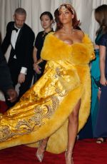 RIHANNA at MET Gala 2015 in New York