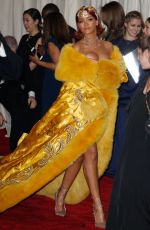 RIHANNA at MET Gala 2015 in New York