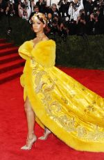 RIHANNA at MET Gala 2015 in New York