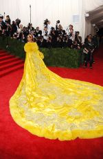 RIHANNA at MET Gala 2015 in New York