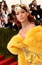 RIHANNA at MET Gala 2015 in New York