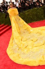 RIHANNA at MET Gala 2015 in New York