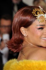 RIHANNA at MET Gala 2015 in New York