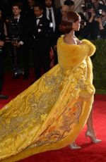 RIHANNA at MET Gala 2015 in New York