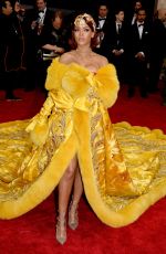 RIHANNA at MET Gala 2015 in New York