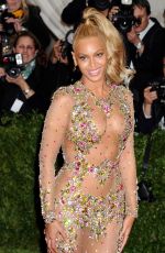 BEYONCE at MET Gala 2015 in New York