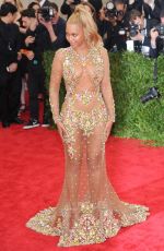 BEYONCE at MET Gala 2015 in New York