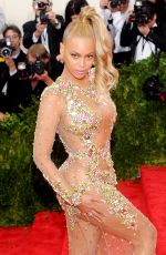 BEYONCE at MET Gala 2015 in New York