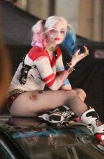 MARGOT ROBBIE on the Set of Suicide Squad 05/10/2015