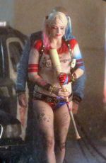 MARGOT ROBBIE on the Set of Suicide Squad 05/10/2015