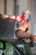 MARGOT ROBBIE on the Set of Suicide Squad 05/10/2015