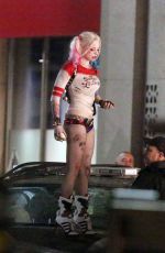 MARGOT ROBBIE on the Set of Suicide Squad 05/10/2015