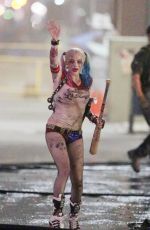 MARGOT ROBBIE on the Set of Suicide Squad 05/10/2015