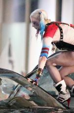 MARGOT ROBBIE on the Set of Suicide Squad 05/10/2015