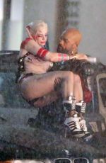 MARGOT ROBBIE on the Set of Suicide Squad 05/10/2015