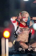 MARGOT ROBBIE on the Set of Suicide Squad 05/10/2015