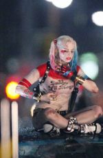 MARGOT ROBBIE on the Set of Suicide Squad 05/10/2015