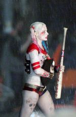 MARGOT ROBBIE on the Set of Suicide Squad 05/10/2015