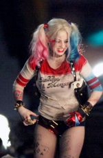 MARGOT ROBBIE on the Set of Suicide Squad 05/10/2015