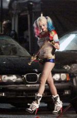 MARGOT ROBBIE on the Set of Suicide Squad 05/10/2015