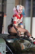 MARGOT ROBBIE on the Set of Suicide Squad 05/10/2015