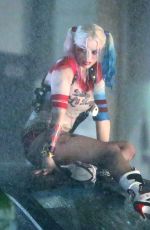 MARGOT ROBBIE on the Set of Suicide Squad 05/10/2015