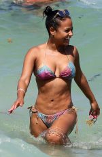 CHRISTINA MILIAN in Bikini at a Beach in Miami 05/15/2015