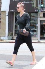 KALEY CUOCO Without Makup at a Nail Salon in Studio City 05/26/2015