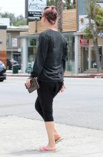 KALEY CUOCO Without Makup at a Nail Salon in Studio City 05/26/2015