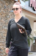 KALEY CUOCO Without Makup at a Nail Salon in Studio City 05/26/2015