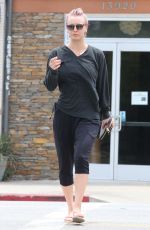 KALEY CUOCO Without Makup at a Nail Salon in Studio City 05/26/2015
