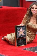 SOFIA VERGARA Honored with a Star on the Hollywood Walk of Fame in Los Angeles