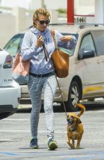 CAT DEELEY Walks Her Dog Out in Beverly Hills 05/26/2015